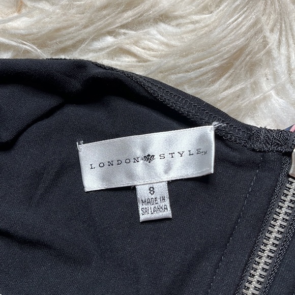 London Style High Waisted print dress Size 8 - Picture 6 of 8